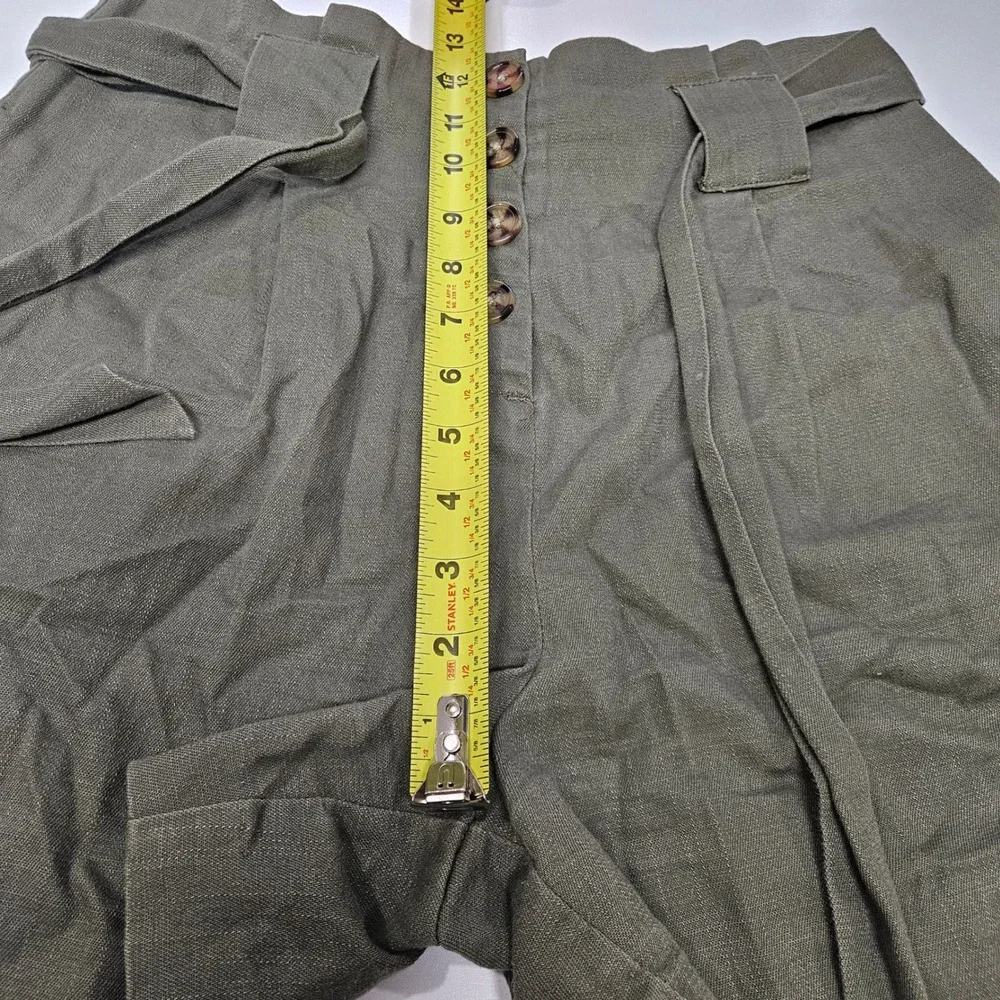 ASOS‎ Cotton High Rise Shorts with Belt 4